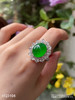 玻璃种艳绿蛋面戒指【4121104】具体价格微信咨询 商品缩略图1