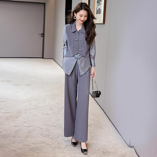 新中式西装，防晒宽松减龄西服西裤两件套HR-KJFA860 商品图7