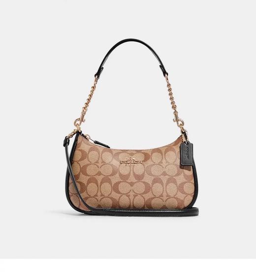 【专柜版】奥莱女士经典标志TERI单肩包腋下包 CC323 卡其黑色 商品图5