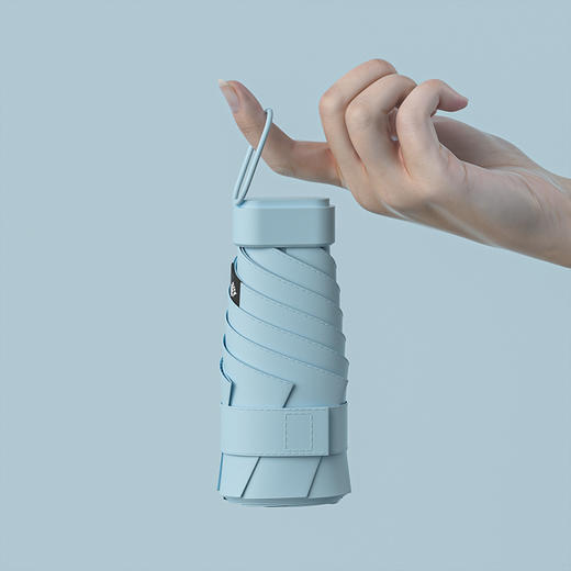 【防晒神器，黑胶小巧便携】防紫外线UPF50+，六折环扣扁伞。环扣折叠遮阳伞包包伞，小巧机智，包包随手带！40°C晒不黑，多波段防晒，抗风雨。享受阳光，拒绝晒伤！ 商品图5