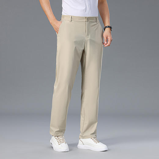 【Q】【冰丝薄款】【新款DZP】大依优型大码弹力半松紧腰商务休闲裤多色宽松显瘦肥佬休闲男士加肥加大 商品图7