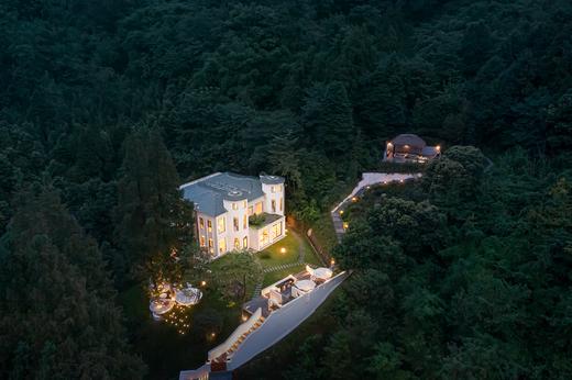 【崇州-218号院】4房/6房/8房温泉私汤花园城堡别墅，临溪独栋，地暖、KTV唱歌、小溪玩水、篝火，梦入丹麦童话世界bl 商品图1