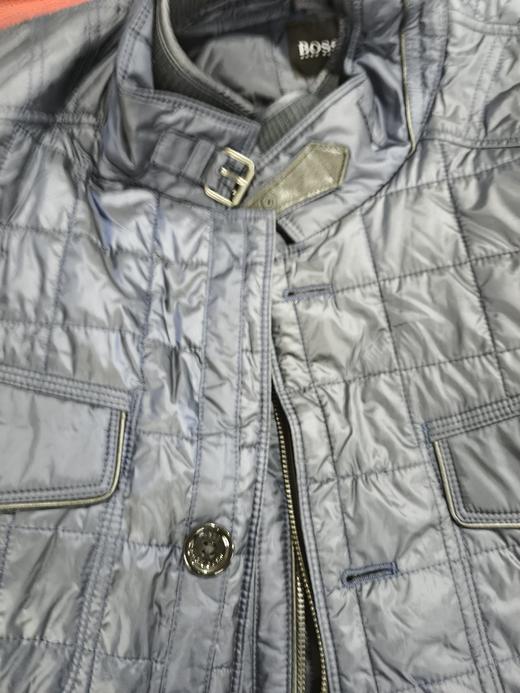 瑕疵HUGO BOSS 男士黑标假两件夹棉休闲长袖衍缝夹克外套 商品图3