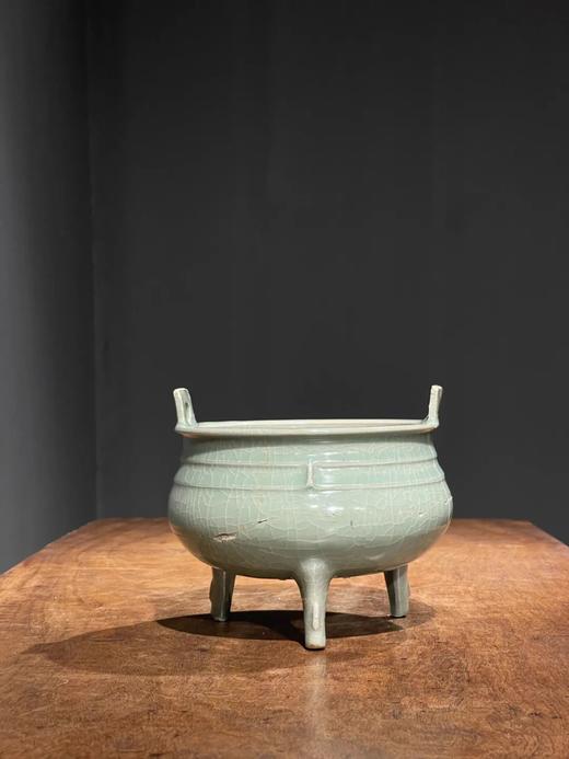 官窑釉青瓷三足双耳鼎式炉，顺丰包邮 商品图9