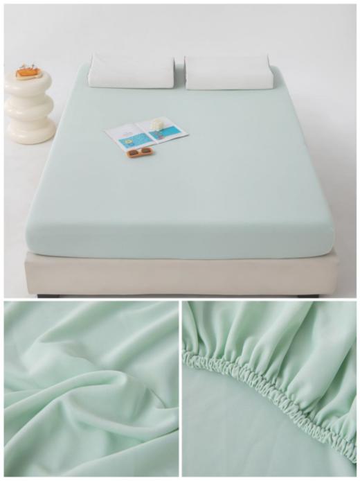 💥【5色针织天丝棉床笠】✅1.水洗天丝面料自带凉感，🌸凉凉滑滑的，温润的凉意不会让人觉得冰✅ 2. 安全标准，🔹即使裸睡也不会摩擦皮肤 商品图3