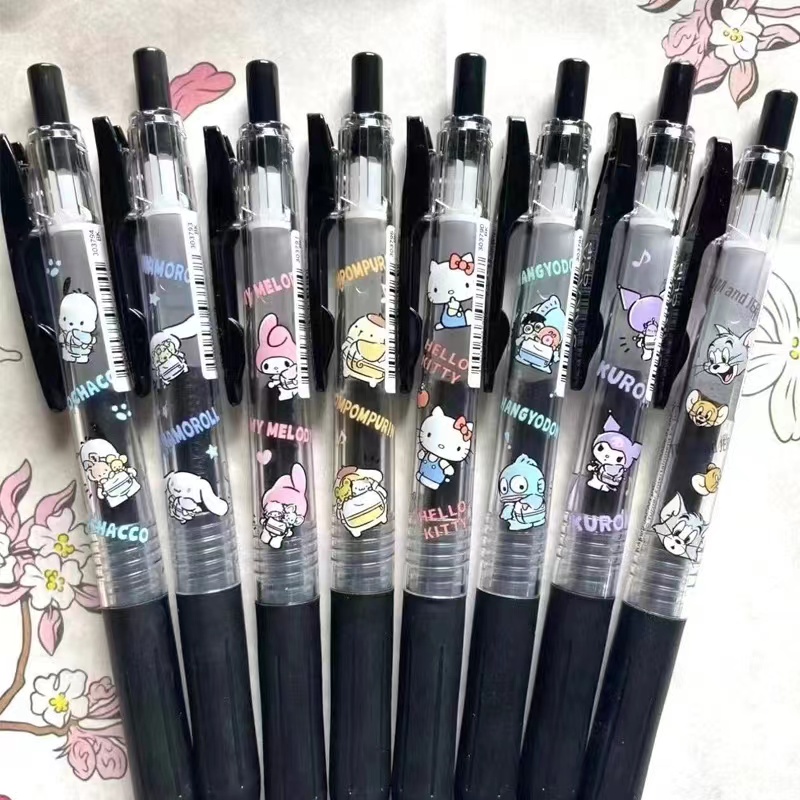 日本ZEBRA斑马三丽鸥限定黑色中性笔0.5