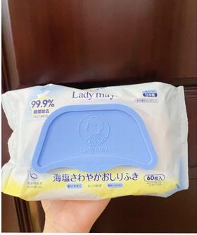 Lady may 海盐清爽湿厕纸(60片)(柔厚可冲散)
