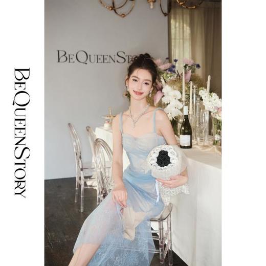 余潇潇【深海精灵】优雅蕾丝带胸衣鱼骨圆环收腰抽褶连衣裙 商品图3