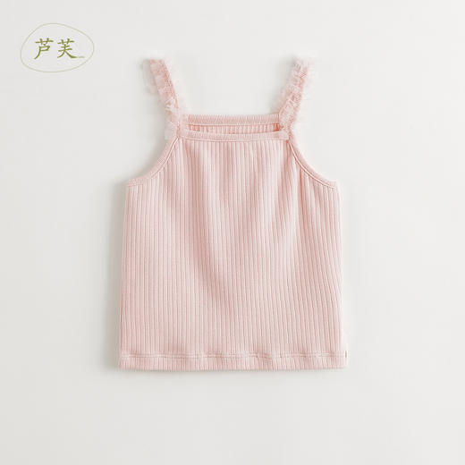 【马克珍妮 芦芙】2024夏装女童柔软弹力罗纹针织吊带背心240563 商品图2