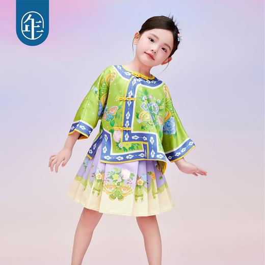 【花间集趣汉服套装】女童夏季新款汉服套装印花女孩中国风短裙 XHR 商品图3