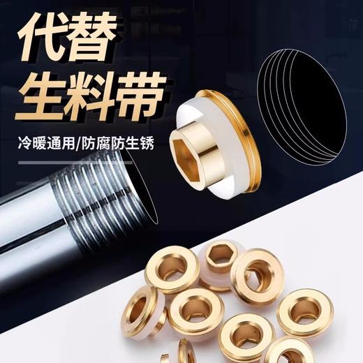 代替免生料带内牙密封圈4分黄铜垫片垫圈三角阀防漏水配件冷热 商品图0
