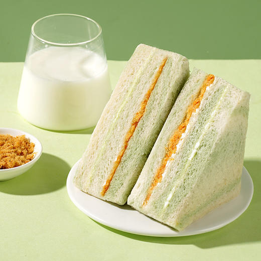 三明治0蔗糖肉松牛油果双料夹心面包约 68g无边吐司健康早餐网红款1个 商品图2