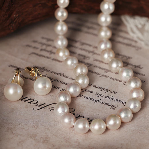 MANREYA玛芮雅“繁花银镀白金爱迪生珍珠耳夹项链礼盒套装没耳洞也能戴，《蘩花》汪小姐同款 商品图10