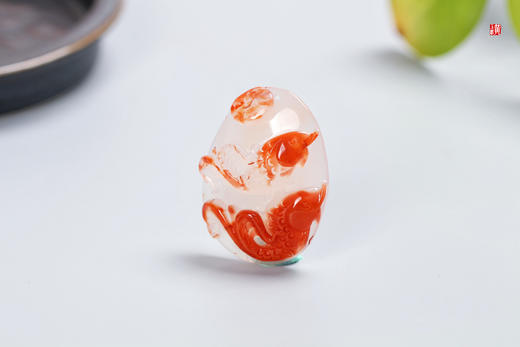 南红冰飘【锦鲤跃龙门】吊坠， 配精美挂绳 商品图0