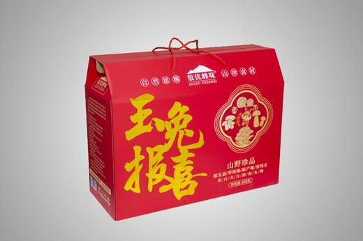 【敖优峰味】“玉兔报喜”菌菇礼盒698g 商品图0