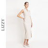 LIZZY早秋新款优雅气质通勤修身显瘦V领包臀开叉无袖连衣裙 商品缩略图3