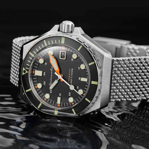 英国SPINNAKER三角帆自动机械表DUMAS男士复古钢链夜光潜水SP5081 商品图1