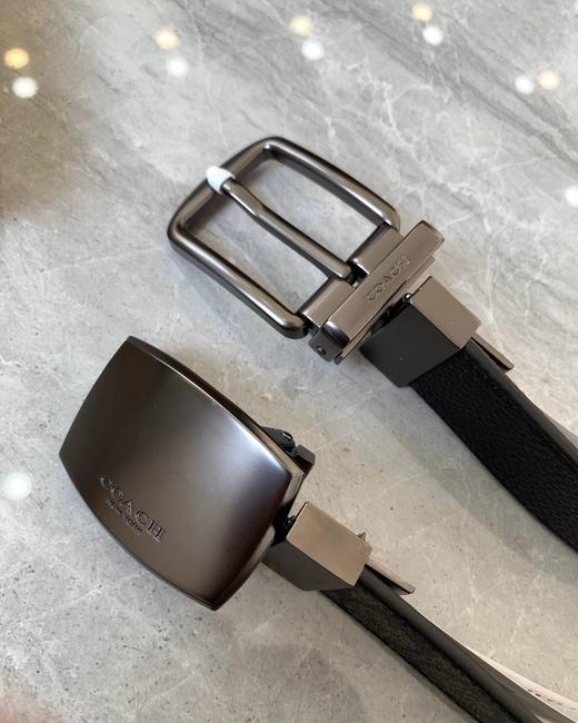 【情人节礼物】蔻家皮带男士头层牛皮腰带百搭商务印花裤带双面可用皮带礼盒装 商品图9