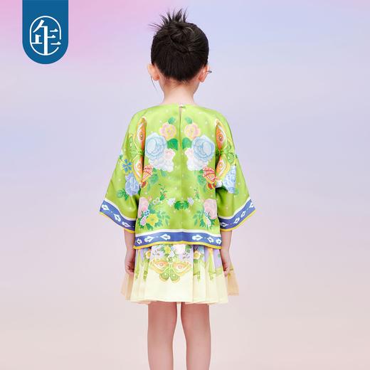 【花间集趣汉服套装】女童夏季新款汉服套装印花女孩中国风短裙 XHR 商品图4