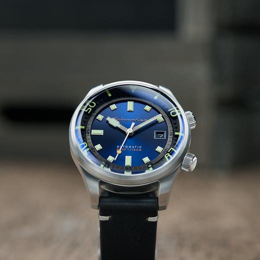 英国SPINNAKER三角帆复古潜水自动机械手表BRADNER夜光水鬼皮表带 商品图0