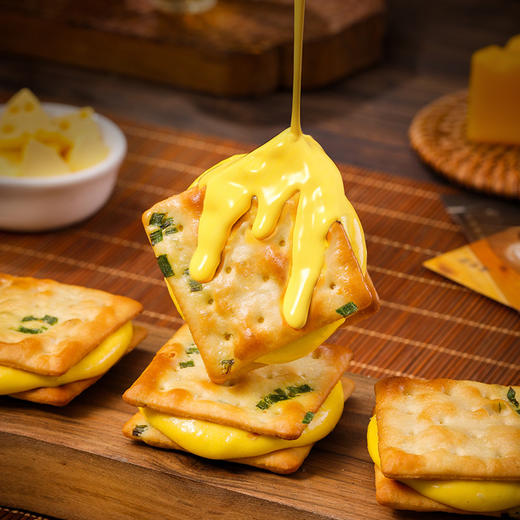 【撩动你的味蕾，牛轧糖夹心饼干】香葱牛轧糖夹心饼干，咸鲜葱香饱满层次，蔓越莓芝士抹茶糕点网红零食下午茶QQ 商品图5