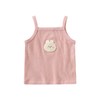 【清凉一夏 时尚百搭】2024女宝无袖上衣卡通刺绣针织修身弹力背心女童吊带衫糖果色夏装 商品缩略图4