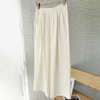 【E】女夏季薄款垂感防晒休闲运动缎面泡泡山本褶皱阔腿裤HK8023 商品缩略图2