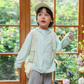 棉果果夏季新品浅绿男童女童防晒冰感针织外套M212100424305