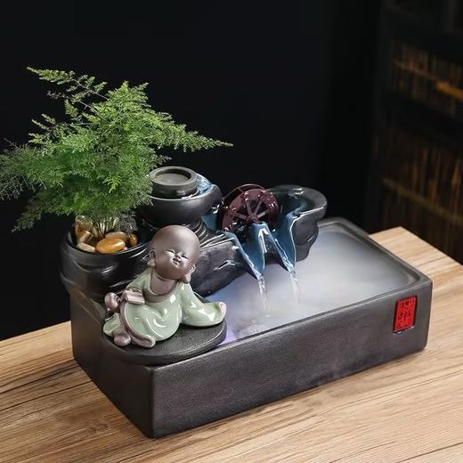 【清仓特惠4折，仅2件，无货退款】锦绣--招财纳福流水摆件/招财进宝-灯圈流水摆件（大号）/观池迎客松流水摆件自行组装摆件（无雾化器） 商品图2