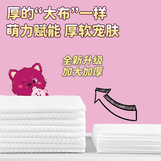 【一包顶6包 超级耐用！】庸常日常，细节闪光。新款猫约绵绵猫悬挂一次性洗脸巾，巨大的600g加厚柔软，200抽大容量家庭装，洁净更全面，软绵柔顺；猫约你，洁面新体验！ 商品图4