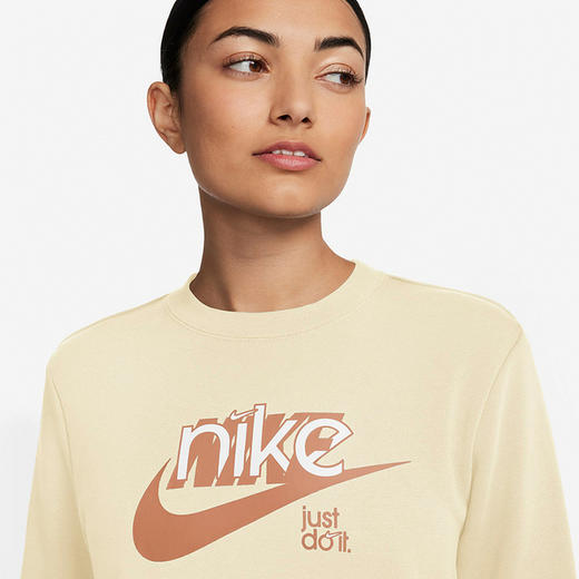 Nike/耐克女子春季新款运动休闲圆领针织套头衫卫衣FN3629-113 商品图2