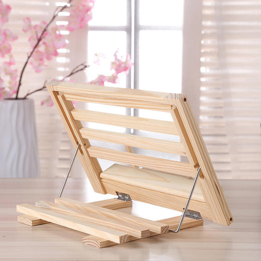 「便携式阅读架！实木款」成人学生可调节读书架 家居饰品平板电脑支架儿童看书架 商品图1