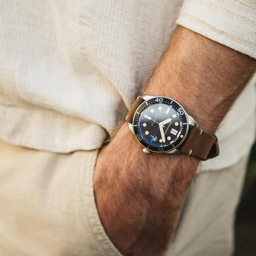 英国SPINNAKER三角帆Croft MidSize复古机械表潜水防水夜光SP5100 商品图2