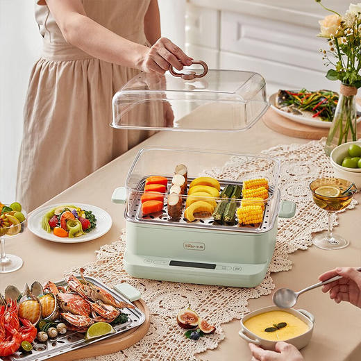  小熊（Bear） 电煮锅多功能锅9L大容量双层电蒸锅DZG-C90G3【ZMD安心系列】 DZG-C90G3 商品图1