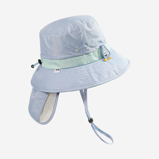 觅雨儿童多功能防晒渔夫帽 湖水蓝 商品图0