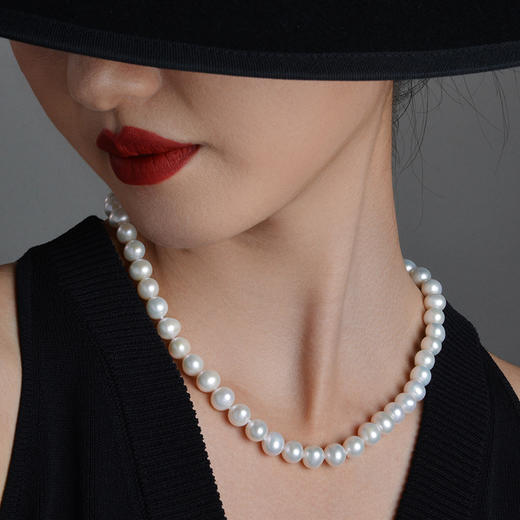 MANREYA玛芮雅“繁花”高定款超大点位淡水ak珍珠耳夹项链礼盒套装没耳洞也能戴，《蘩花》汪小姐同款 商品图8