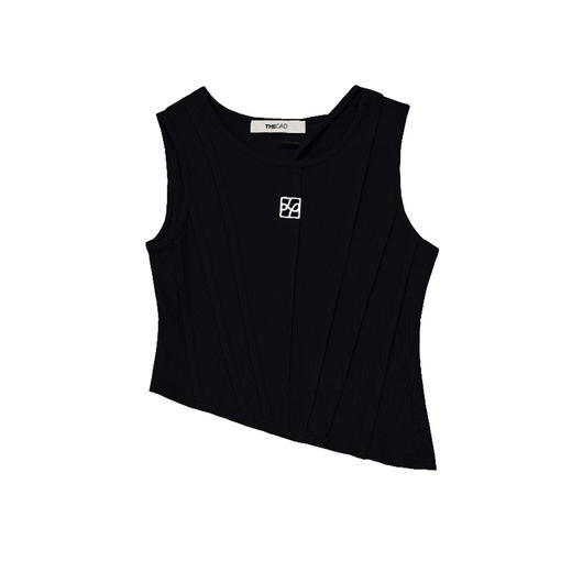 不规则下摆针织背心 商品图0