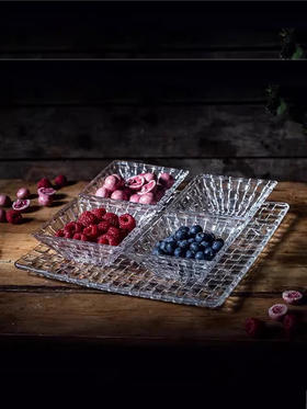 Nachtmann水晶果盘进口玻璃家用干果碟水果沙拉盘5件套