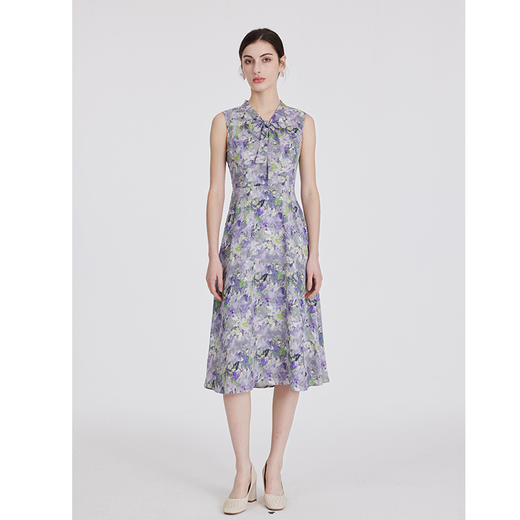 司歌印花背心连衣裙油画显瘦EA891226X 商品图4