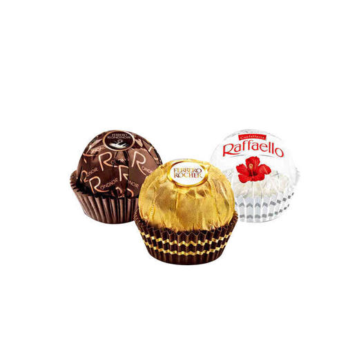 费列罗臻品巧克力糖果组合3粒装32.4g/044604 榛果威化+朗慕脆皮威化黑巧+椰蓉扁桃仁糖果酥球 商品图2