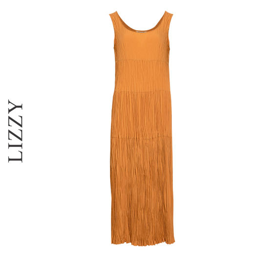 LIZZY 优雅高级感褶皱通勤休闲舒适背心连衣裙8032 商品图4