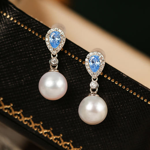 Manreya玛芮雅套装“岚蝶之舞”爱迪生珍珠项链耳环套装女气质新款 商品图9