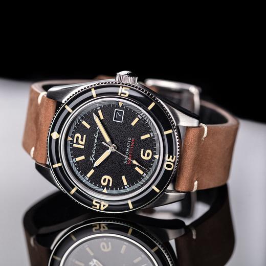 英国SPINNAKER三角帆复古自动机械潜水男士手表FLEUSS夜光水鬼 商品图0