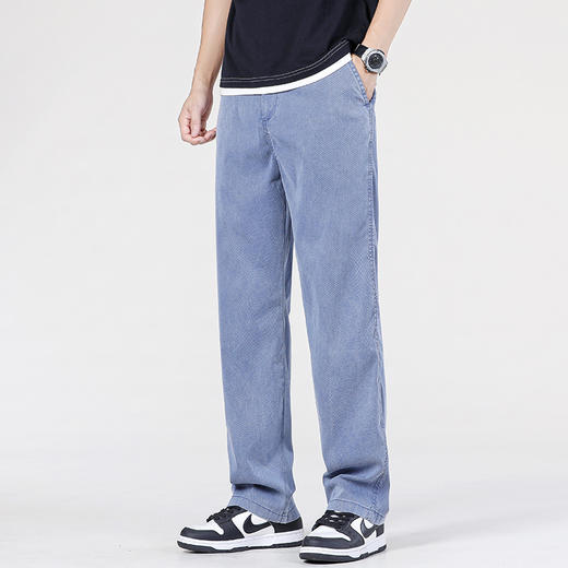 NOXELES男士莱赛尔天丝牛仔裤，宽松版型，舒适透气 商品图4