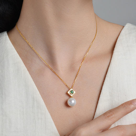 Manreya玛芮雅套装“绿野仙踪” 爱迪生珍珠项链耳环套装女气质新款 商品图8