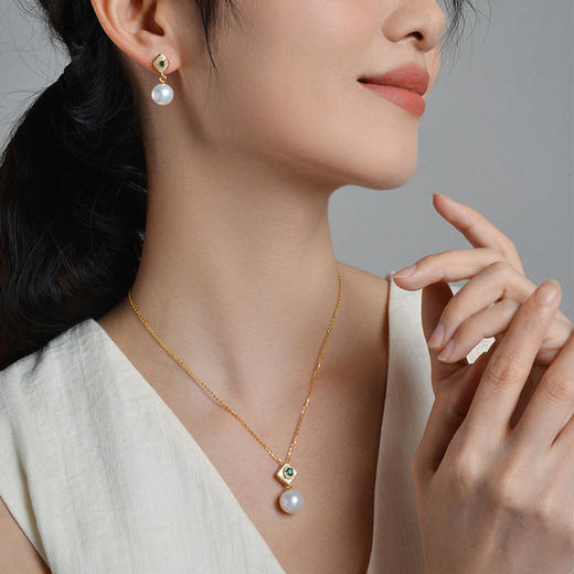 Manreya玛芮雅套装“绿野仙踪” 爱迪生珍珠项链耳环套装女气质新款 商品图10