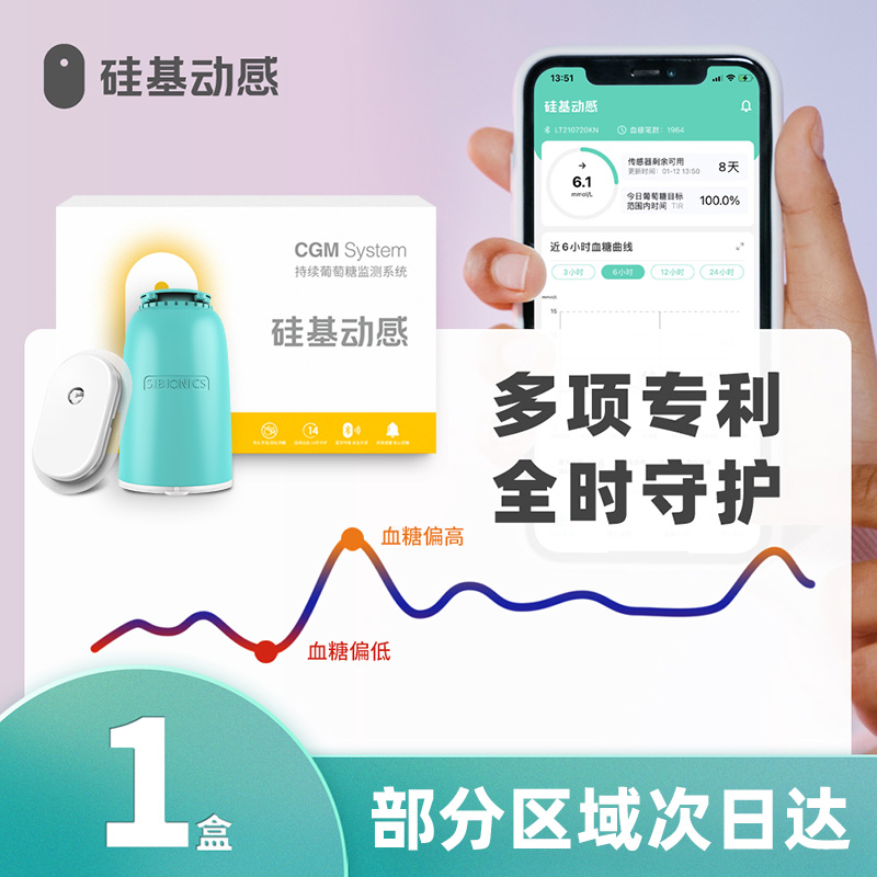 【储值金兑换】硅基动感动态血糖仪1盒装（不含加固贴）