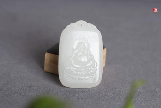 和田白玉【笑佛】吊坠， 配精美挂绳 商品图0