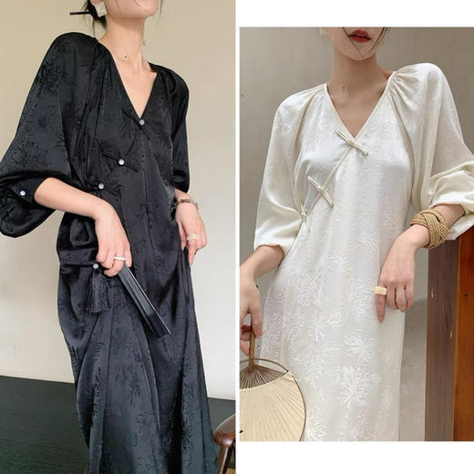 25特价 2404303   新中式提花连衣裙 商品图0