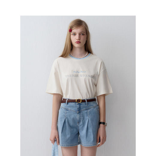 TeenieWeenie小熊卡通牛仔短裤女夏季女牛仔裤TTTF242506T 商品图1